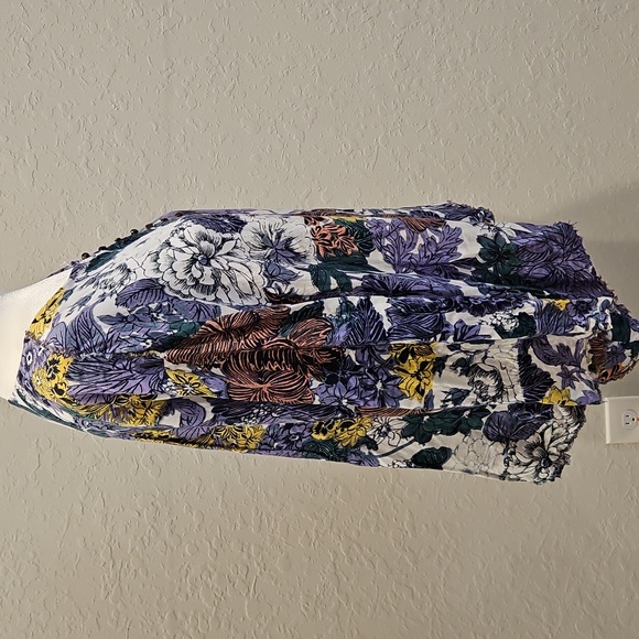 Anthropologie MAEVE Floral Print Bohemian Style Popover Top, size XL - Picture 4 of 13